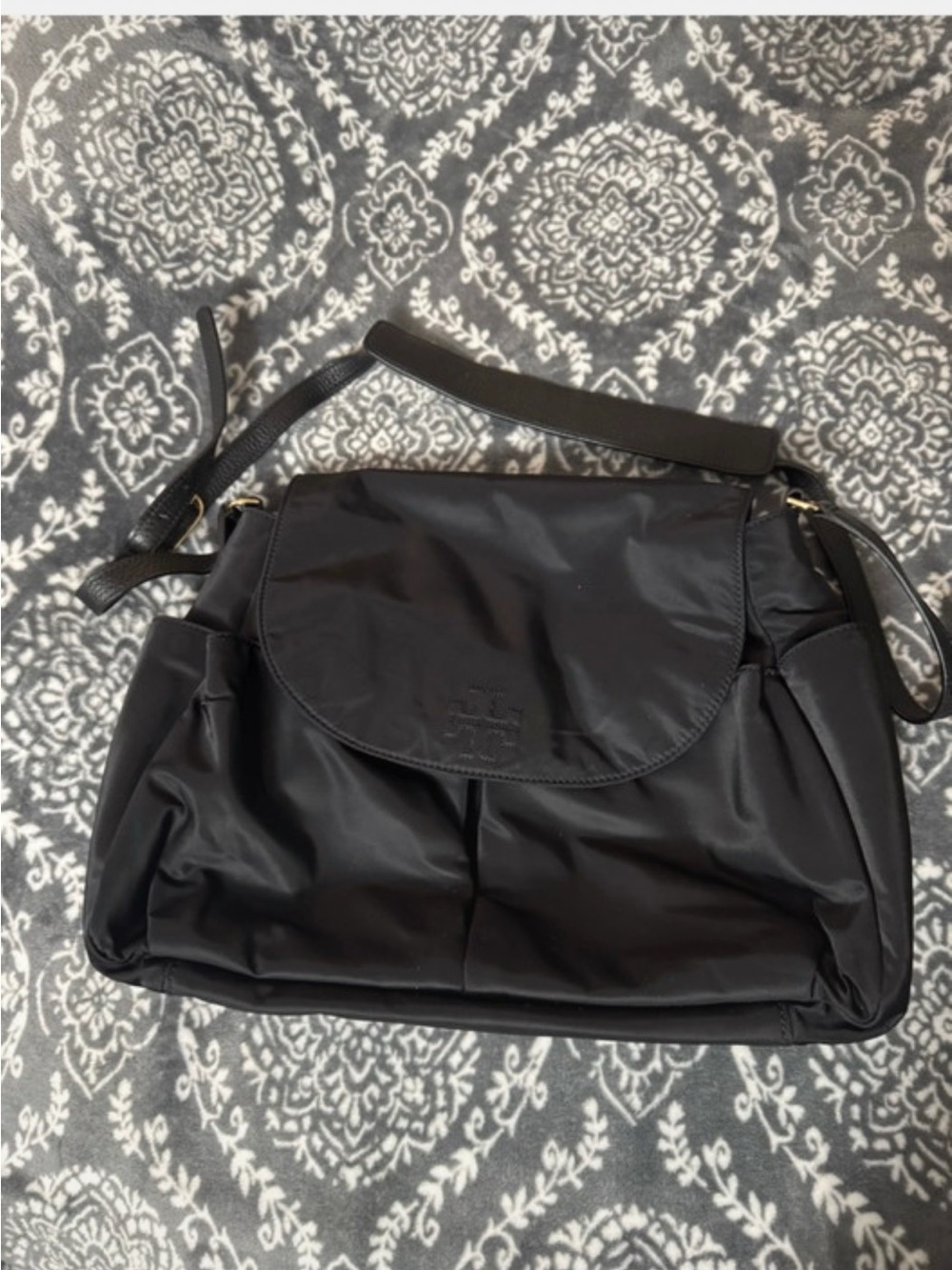 Tory Burch Black Nylon Crossbody Baby Bag